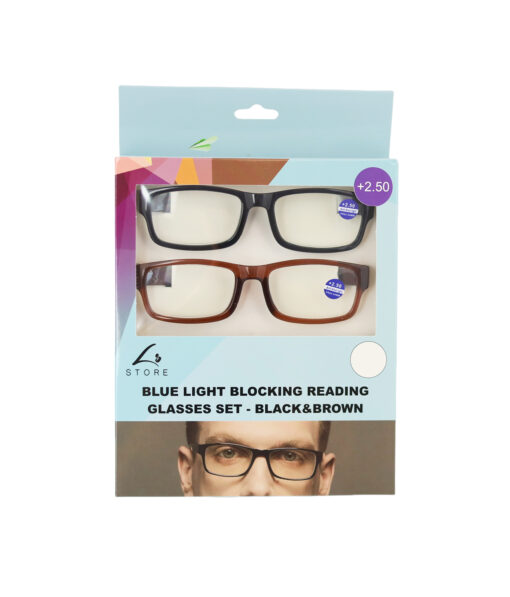 Blue Light Blocking Reading Glasses (+2.50)