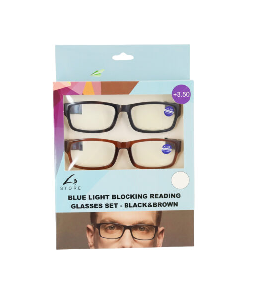 Blue Light Blocking Reading Glasses (+3.50)