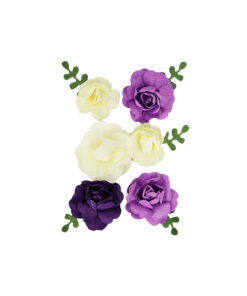 Lavender Artificial Craft Rose Flowers 6pc 4.5cm