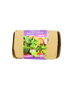 Kraft Paper Food Box with PET Window 500ml 6pk