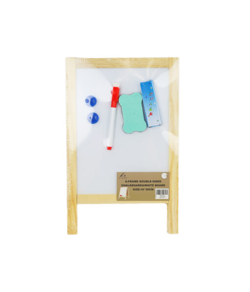 Double-Sided Chalkboard with Whiteboard 19x30cm