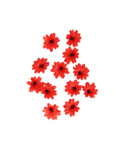 Red Artificial Craft Lily Flowers 12pc 4.7cm