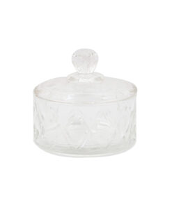 Clear Glasses Candle holder with Lid Height 100mm