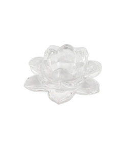 Lotus Clear Glasses Candle Holder Height 53mm