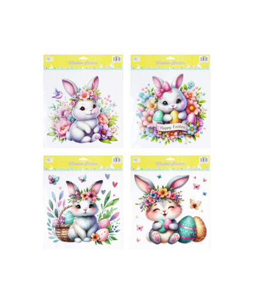 Easter Bunny Window Sticker Assorted