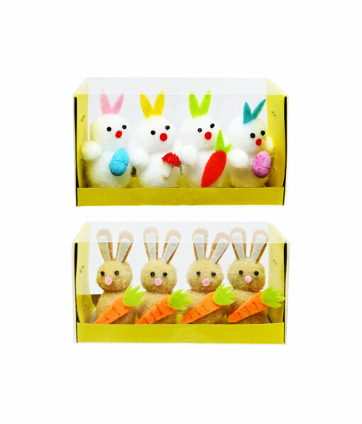 Easter Bunnies Assorted 4pk