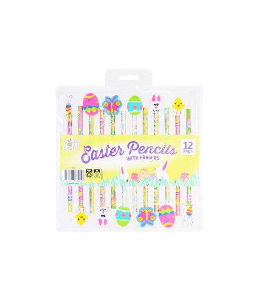 Easter Pencils with Erasers 12pk