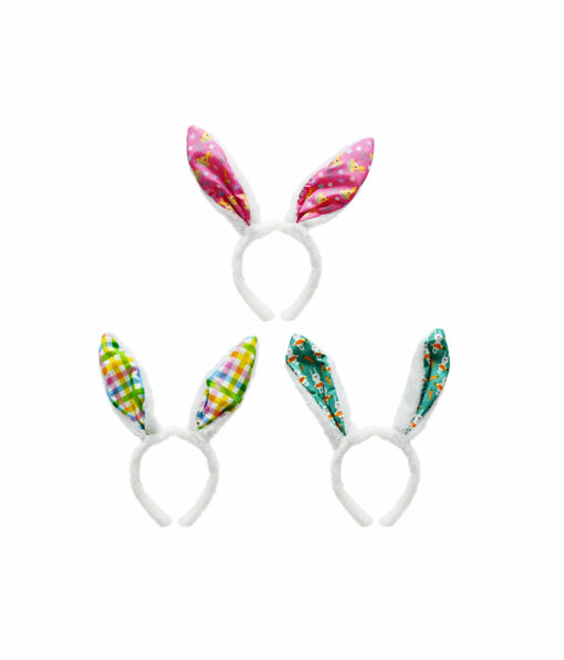 Easter Printed Bunny Ear Headband Assorted