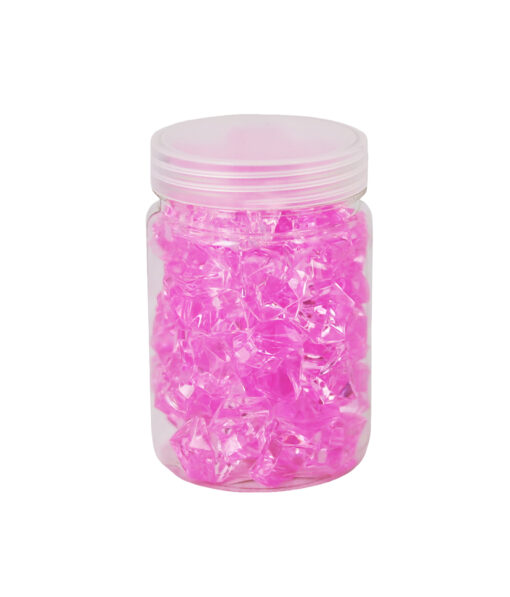 Pink Big Crystal Plastic Stone 160g