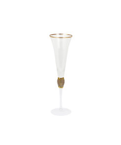 Gold Rim Champagne Glass