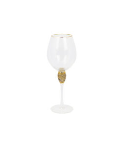 Gold Rim Wine Glass 26cm