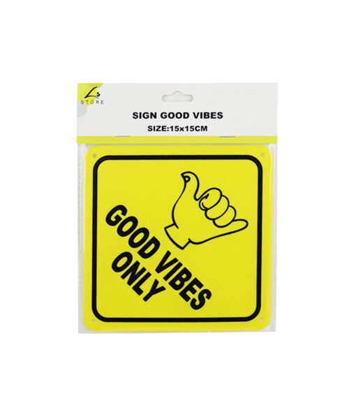 Good Vibes Sign 15x15cm