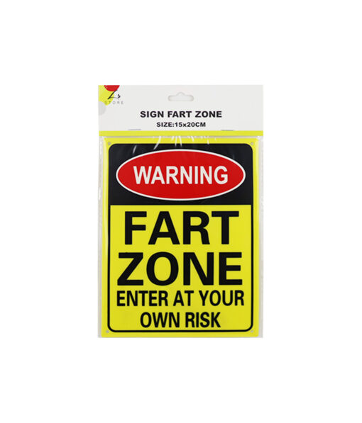 Fart Zone Sign 15x20cm