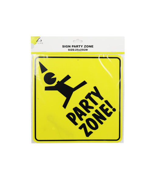 Party Zone Sign 25x25cm