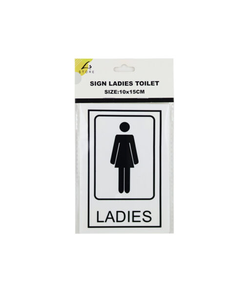 Ladies Toilet Sign 10x15cm