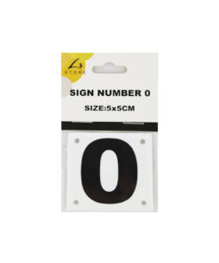 Number 0 Sign 5x5cm