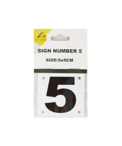 Number 5 Sign 5x5cm