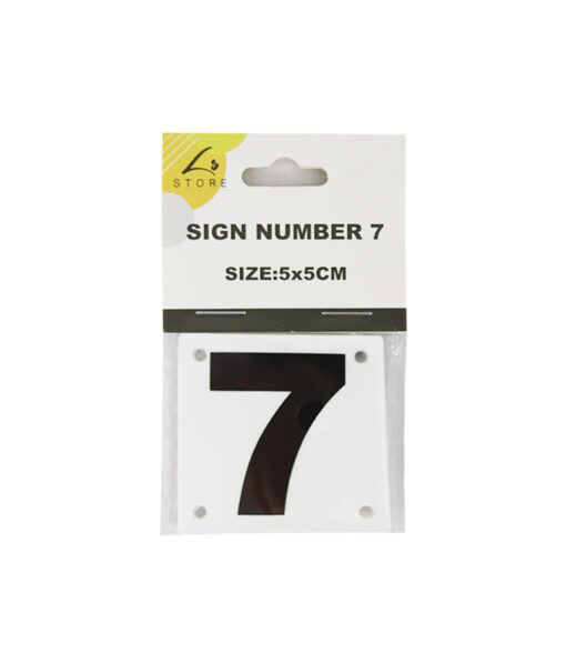 Number 7 Sign 5x5cm