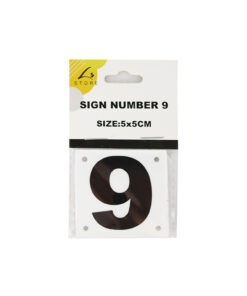 Number 9 Sign 5x5cm