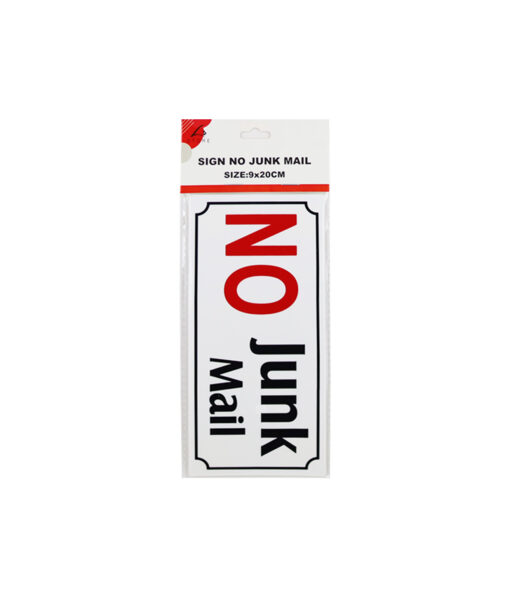 No Junk mail Sign 9x20cm