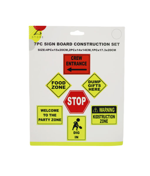 Construction Sign Board Set 7pc