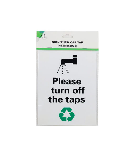 Turn Off Tap Sign 15x20cm