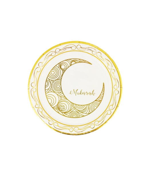 Eid Hot Stamping Paper Plates 7in 16pc