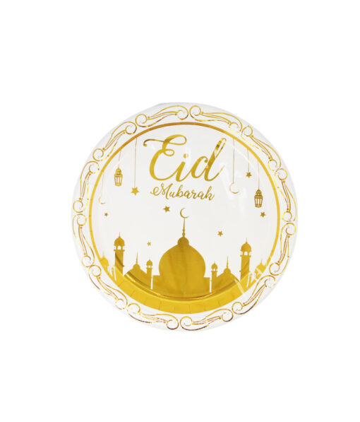 Eid Hot Stamping Paper Plates 9in 16pc