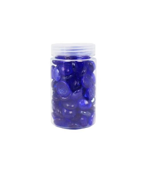 Blue Glass Gems 500g 17-19mm