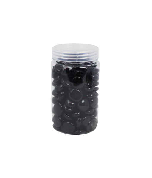 Black Glass Gems 500g 17-19mm