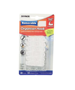 Clear Mini Decorating Removable Organiser Hook 20pk