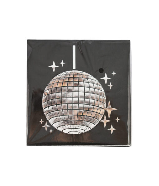 Black Disco Napkins 20pc