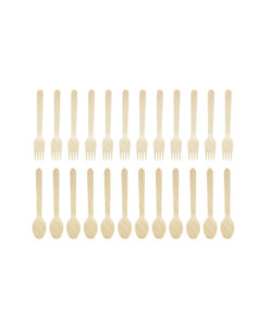 Wooden Spoons & Forks 16cm 24pk