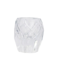 Clear Prismatic Glasses Candle Holder Height 80mm